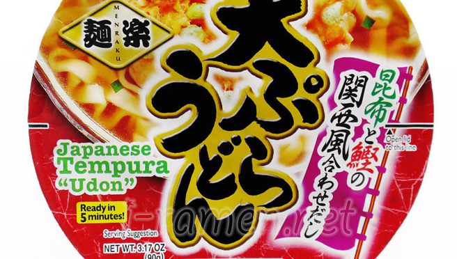No.6604 ひかり味噌 麺楽 天ぷらうどん（輸出専用品）