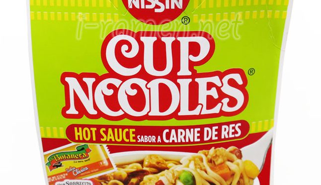 No.6619 Nissin Foods (México) Cup Noodles Hot Sauce Sabor a Carne de Res